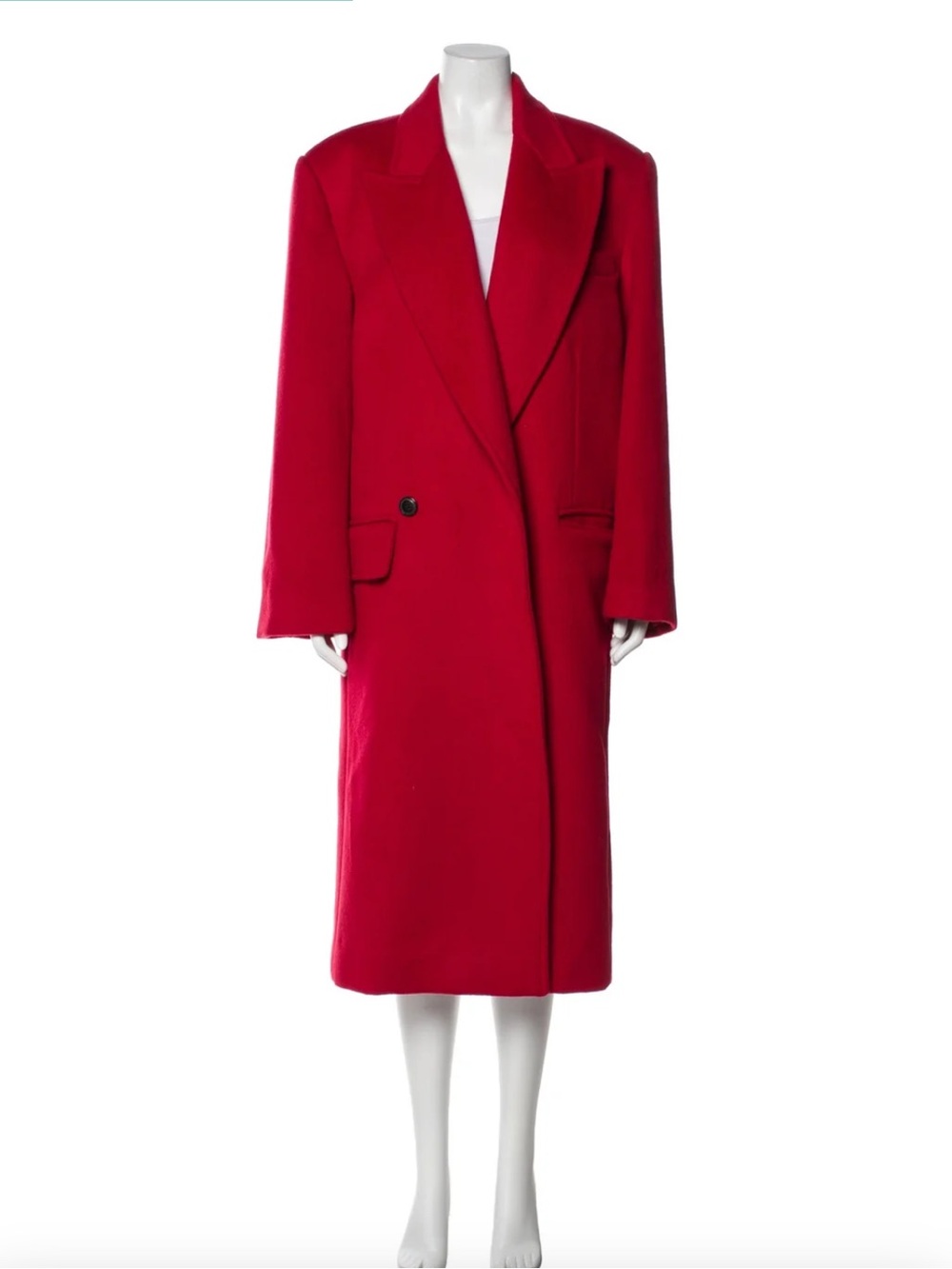 GRLFRND Bronte Oversized Coat in Deep Red XXS/XS (NWOT)